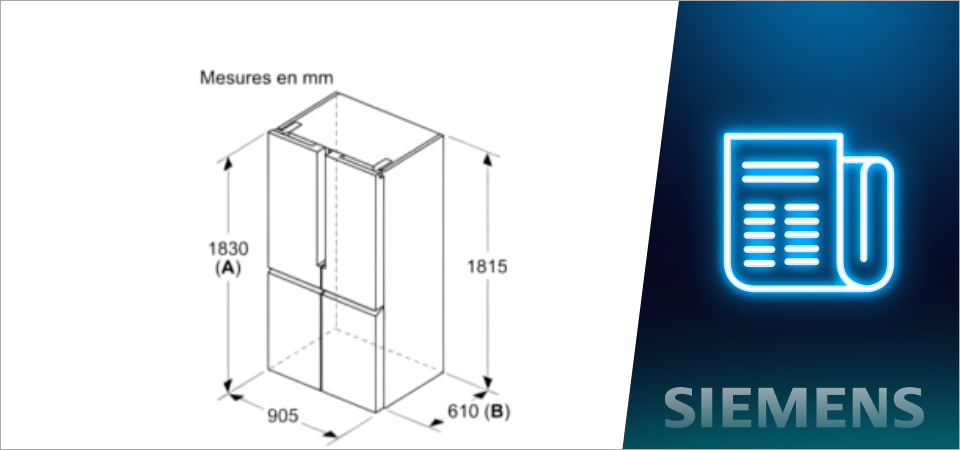 Размеры холодильников Siemens