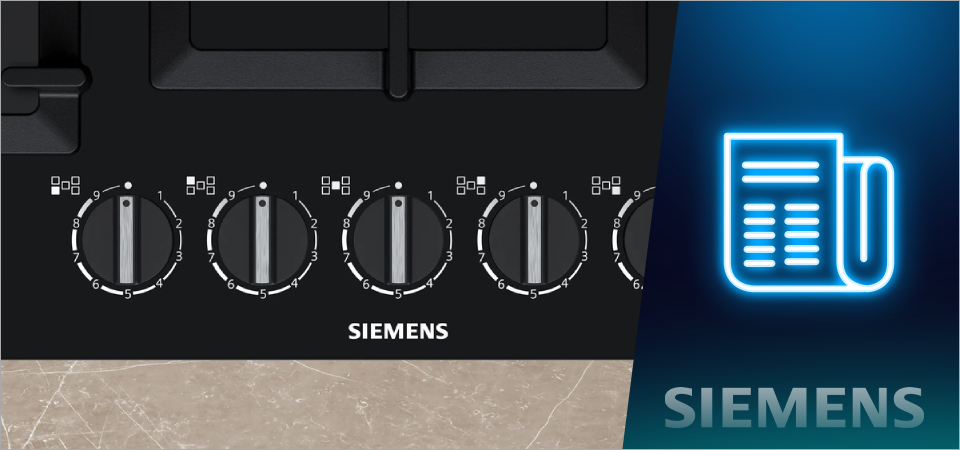 Газовые варочные панели Siemens с технологией stepFlame