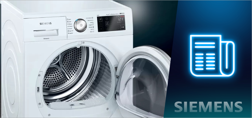 Режимы сушильных машин Siemens Режимы сушильных машин Siemens